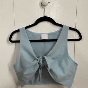 Blue Tie Top - Amber Scholl X Meshki - Size L